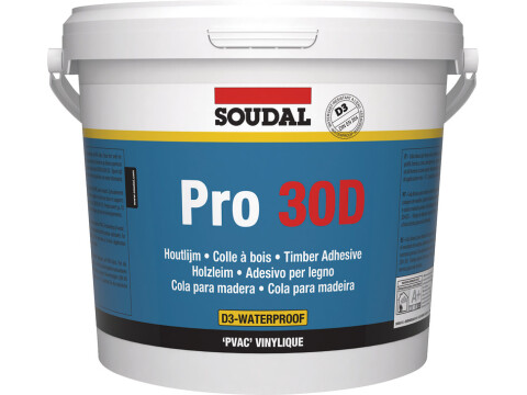 Wood Adhesive, PVA, Fast Drying, Soudal PRO 30D D3