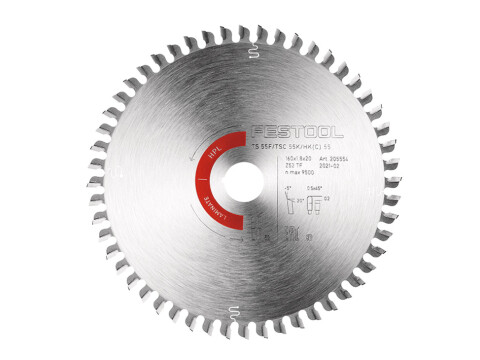 Saw Blade, Laminte/HPL, TF52, &Oslash; 160 mm, Festool