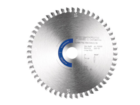 Saw Blade, Aluminium/Plastics, F/FA52, &Oslash; 160 mm, Festool