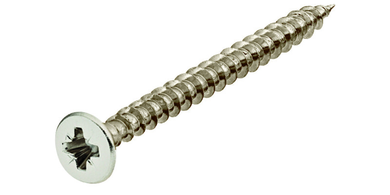 Hospa Screw, Chipboard, Countersunk Head, with PZ Cross Slot, Fully Threaded, St