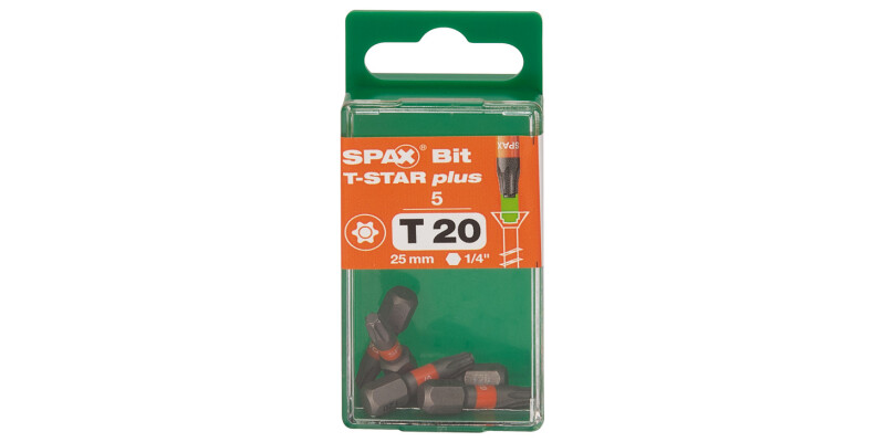 Spax T-Star Plus Drive Bit 25mm T40 5pk