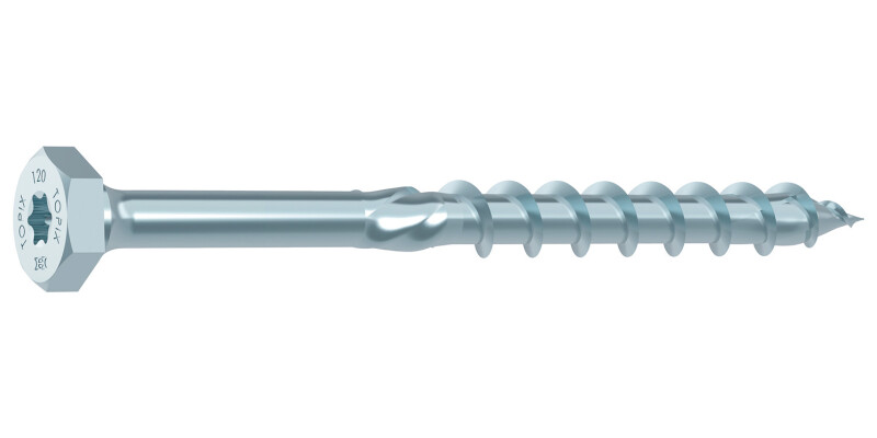 Wood Screw, Heco-Topix-plus, Combi Hex Head, Partially Threaded