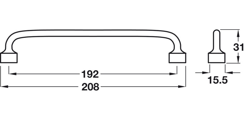 Floid Bar Hdl ZA Antique Brass 192mm cc