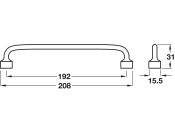 Floid Bar Hdl ZA Antique Brass 192mm cc
