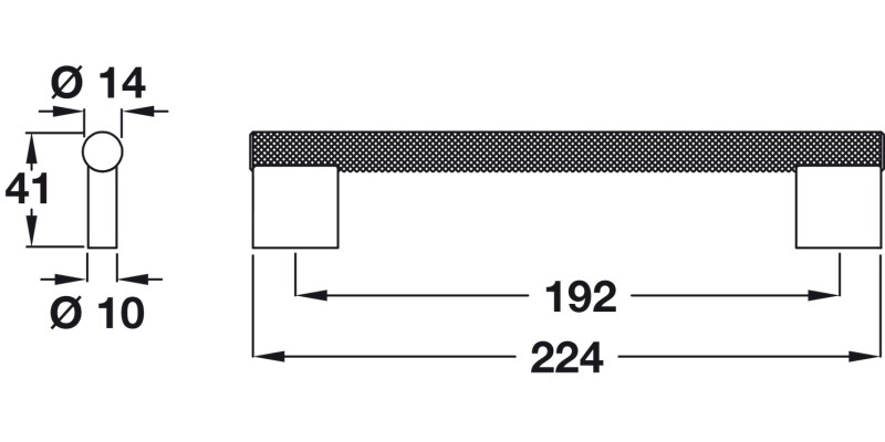 Graf Big Bar Hdl Alu SS Effect 192mm cc