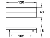 Giona Trim Hdl Brass Pol Nickel 96mm cc