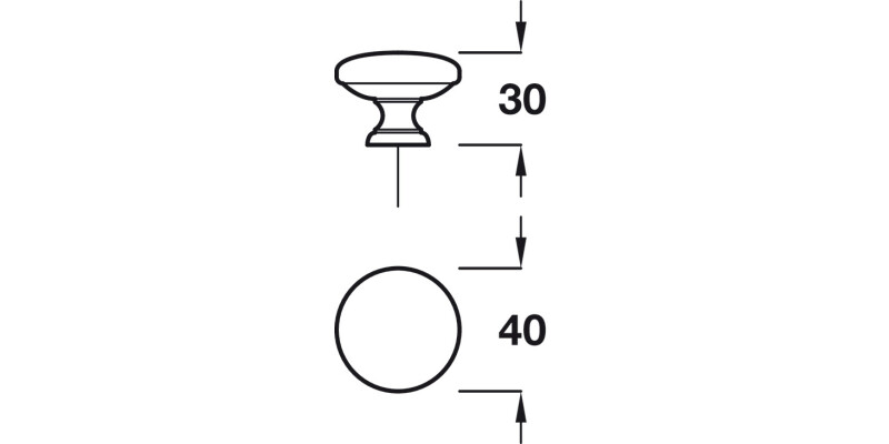 Carton Knob Brass Ant Brass D40x30mm