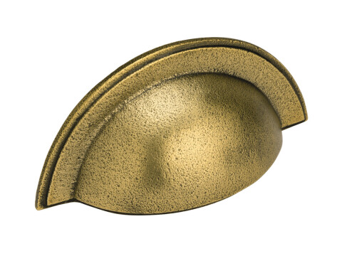 Cup Pull Handle, Brass, Fixing Centres 64 mm, Bevera