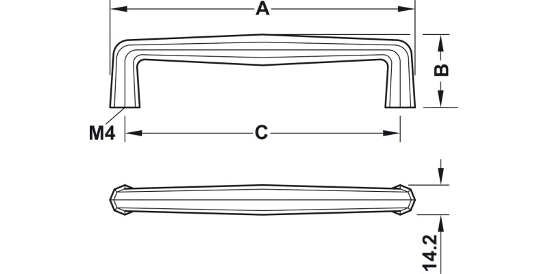 Allaro Pull Hdl ZA Brs Bru Plt 128mm cc