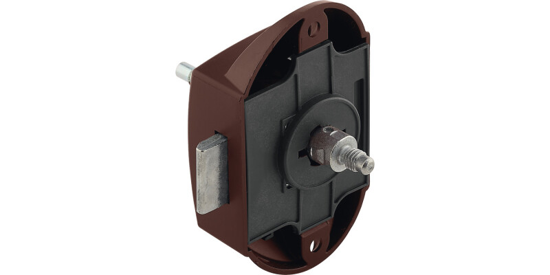 Espagnolette Lock, Push Button, Backset 25�mm, Plastic