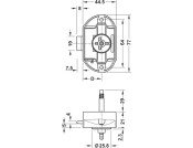 PushButton Esp Lock BS25mm UH Pl Brw