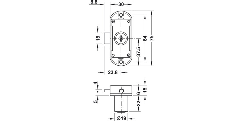 Econo Espagnolette Lock BS15mm RH KD