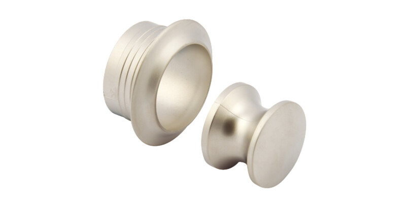 Push Lock Knob and Rosette, for 16 mm Door Thickness
