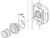 Push-Lock Rosette 16mm Pl PCP