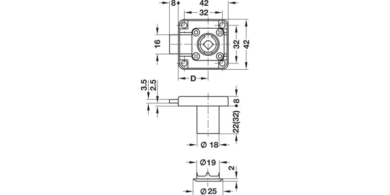 Symo Rim Lock 18/32mm DR 0001 MNP