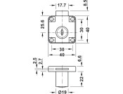 Econo Deadbolt Rim Lock BS25mm KA LH