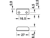 Econo Deadbolt Rim Lock BS25mm KA LH