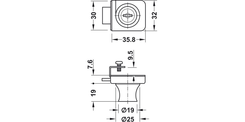 Econo Glass Dr Deadbolt Lock 5-8mm KA
