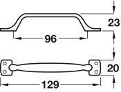 Knightsbridge D Pull Hdl ZA SSE  96mm cc