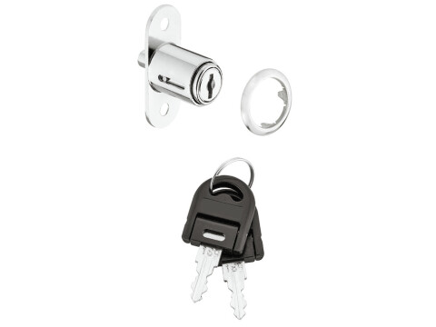 Push-Button Cylinder, &Oslash; 19 mm, with &Oslash; 7 mm Locking Pin, Econo