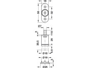 Econo PushButton Cyl Sld Dr Lock D18 KD