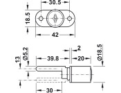 Econo Central Rotary Cyl Lock KA 16.5mm