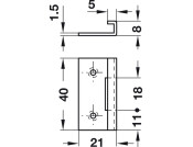 Symo3000 Ang Strike Plate 40x21mm St Glv