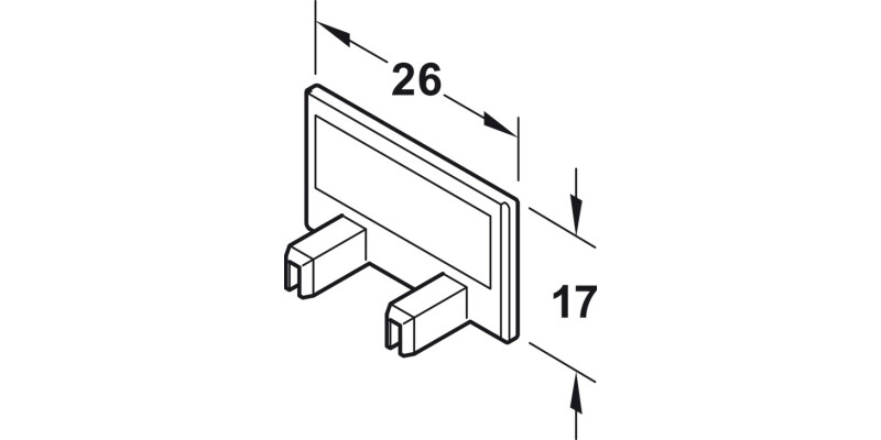 Panel Seal Profile-End Cap 23mm Pl Slv