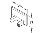 Panel Seal Profile-End Cap 23mm Pl Slv