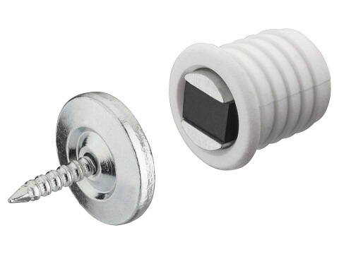 Magnetic Catch, Pull 1.4 kg, Press Fitting, Mortice Type, Plastic