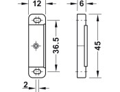 Magnetic Catch 4-5kg SF Pl Brown