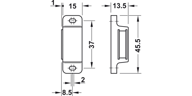 Magnetic Catch 4-5kg SF Pl Brown