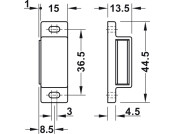 Magnetic Catch 4-5kg SF St/Pl Blk