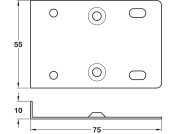 Hinge Mnt Repair Plate Set PM Euro BZP