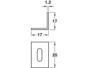 Angled Bracket w Vert Slot St BZP