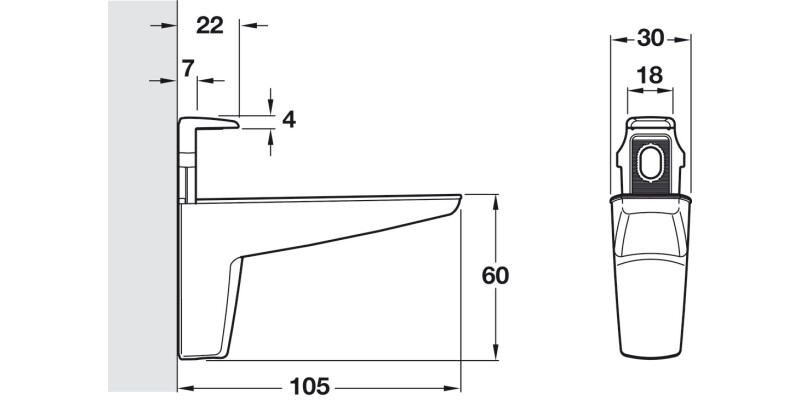 Moon Shelf Support 4-25mm ZA/Pl Mt.Nkl