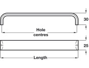 Pembridge D Pull Hdl Alu PC 128mm cc