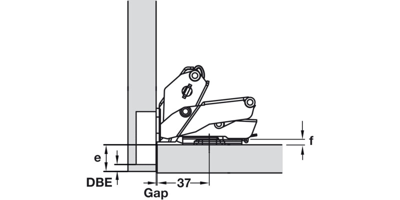 M310 155D Hinge Qck FO 45/9.5 w SC Blk