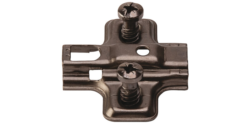 Mounting Plate, Super Compact Flanges, with Pre-Mounted Euro Screws, H&auml;fele Meta