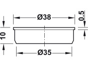 Cover Caps D35/38mm Pl Matt Nkl