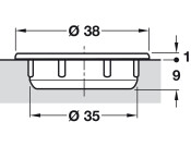 Cover Caps D35/38mm Pl Drk Grey