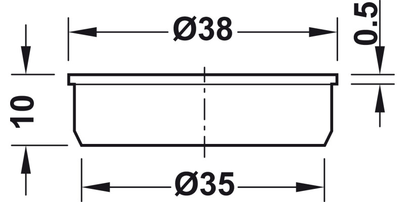Cover Caps D35/38mm Pl Drk Grey
