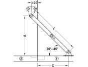Flap Stay Slot Centre 150mm SF UH SNP