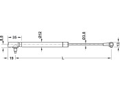 K12 Adj DropDown Flap Stay 164mm Slv/Gry