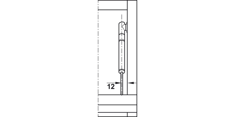 K12 Adj DropDown Flap Stay 164mm Slv/Gry