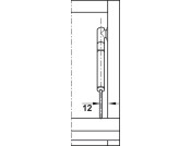 K12 Adj DropDown Flap Stay 355mm Slv/Gry