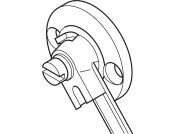 Economy Flap Stay 225mm UH St NP/Pl Wht