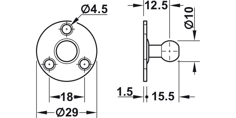 Hafele Automatic Open Flap Stay 60N
