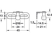 Hafele Automatic Open Flap Stay 100N
