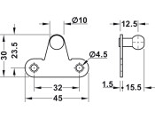 Hafele Automatic Open Flap Stay 100N